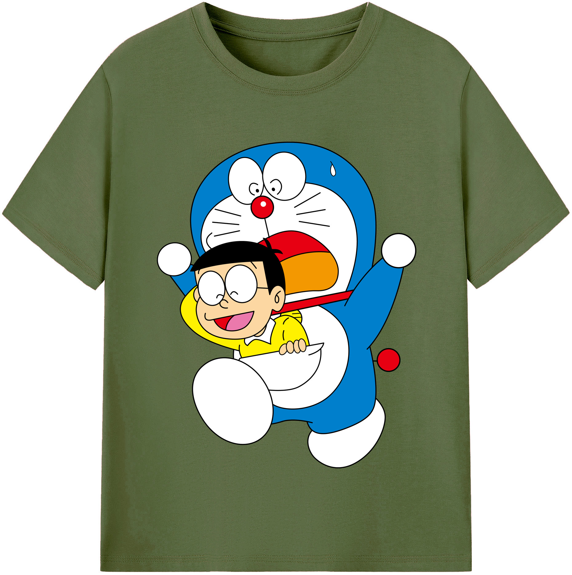 （画像用） ドラえもん Doraemon 綿100％半袖Tシャツ（フロントプリント）